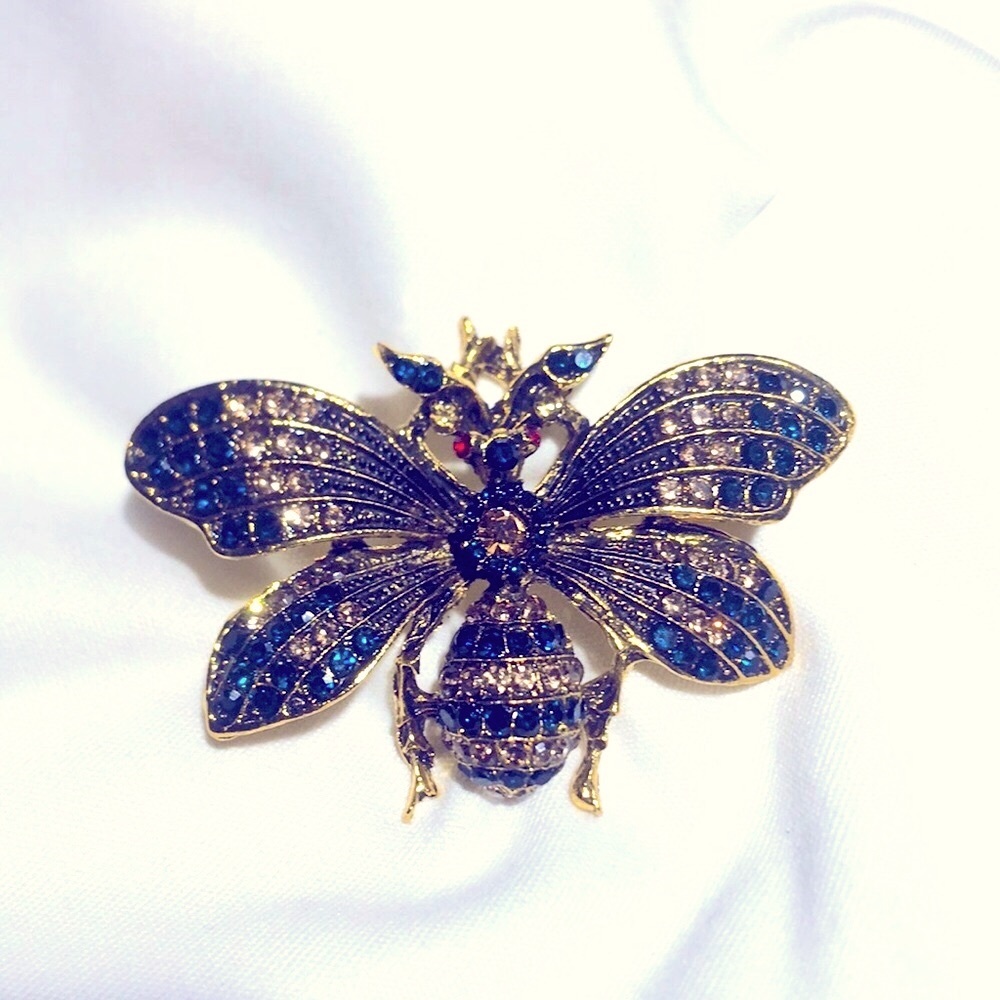🍏50% OFF/3+...Rhinestone Bee Brooch - Picture 4 of 9